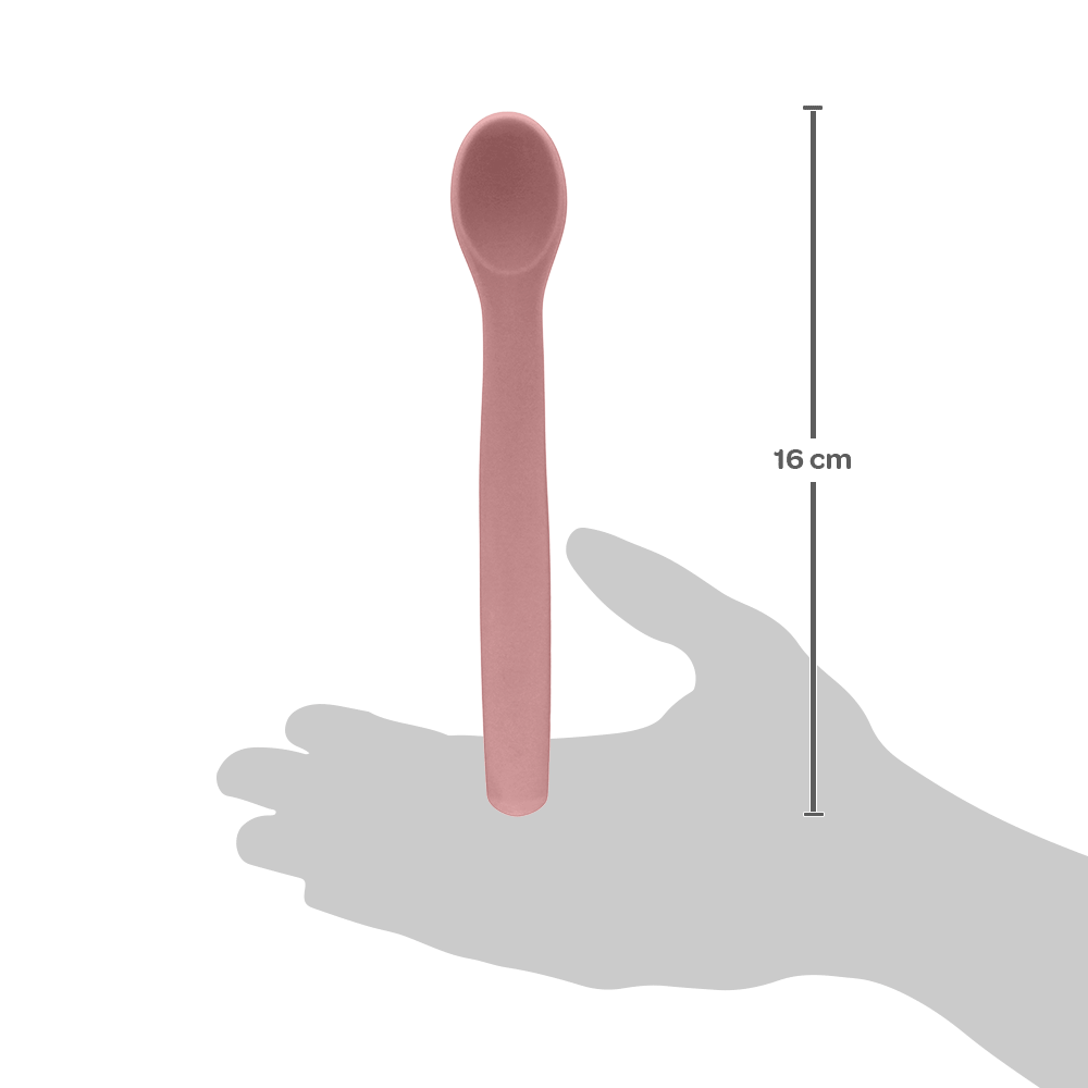 COLHER FLEXIVEL EM SILICONE ROSA