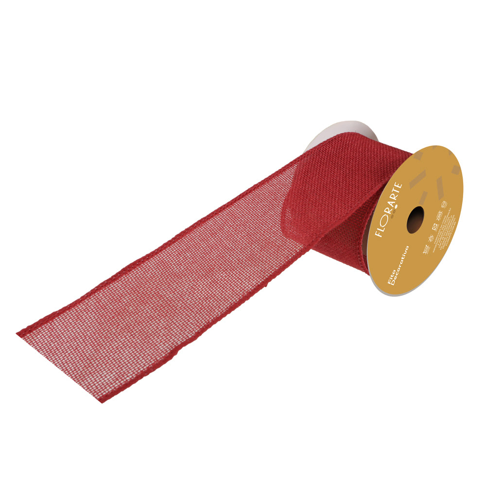 FITA ARMADA JUTA COM COSTURA VERMELHO 9,14M