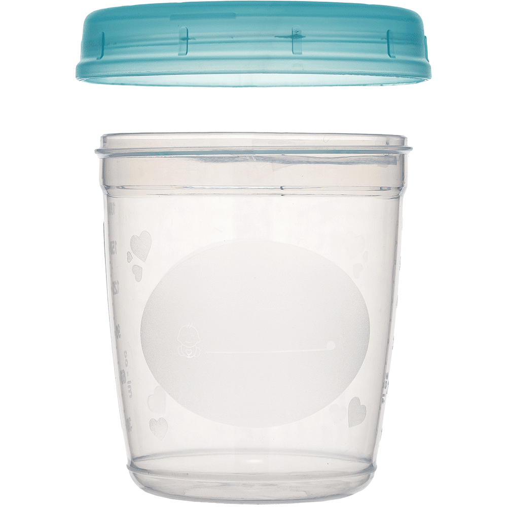KIT 6 POTES PARA ARMAZENAR LEITE