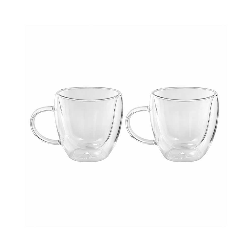 CONJUNTO 2 CANECAS PAREDE DUPLA BOROSSILICATO - 150ML