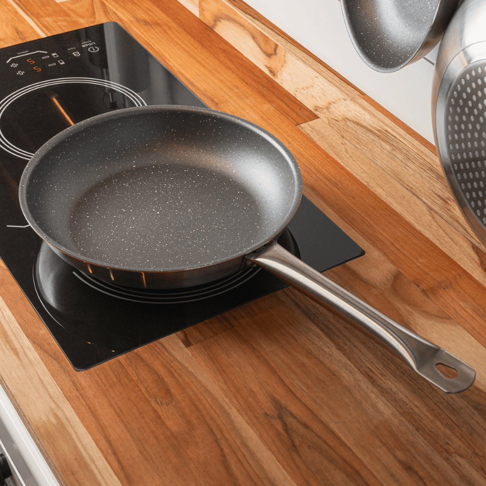 FRIGIDEIRA ANTIADERENTE DE INDUCAO PRIME COOK CINZA - 24CM
