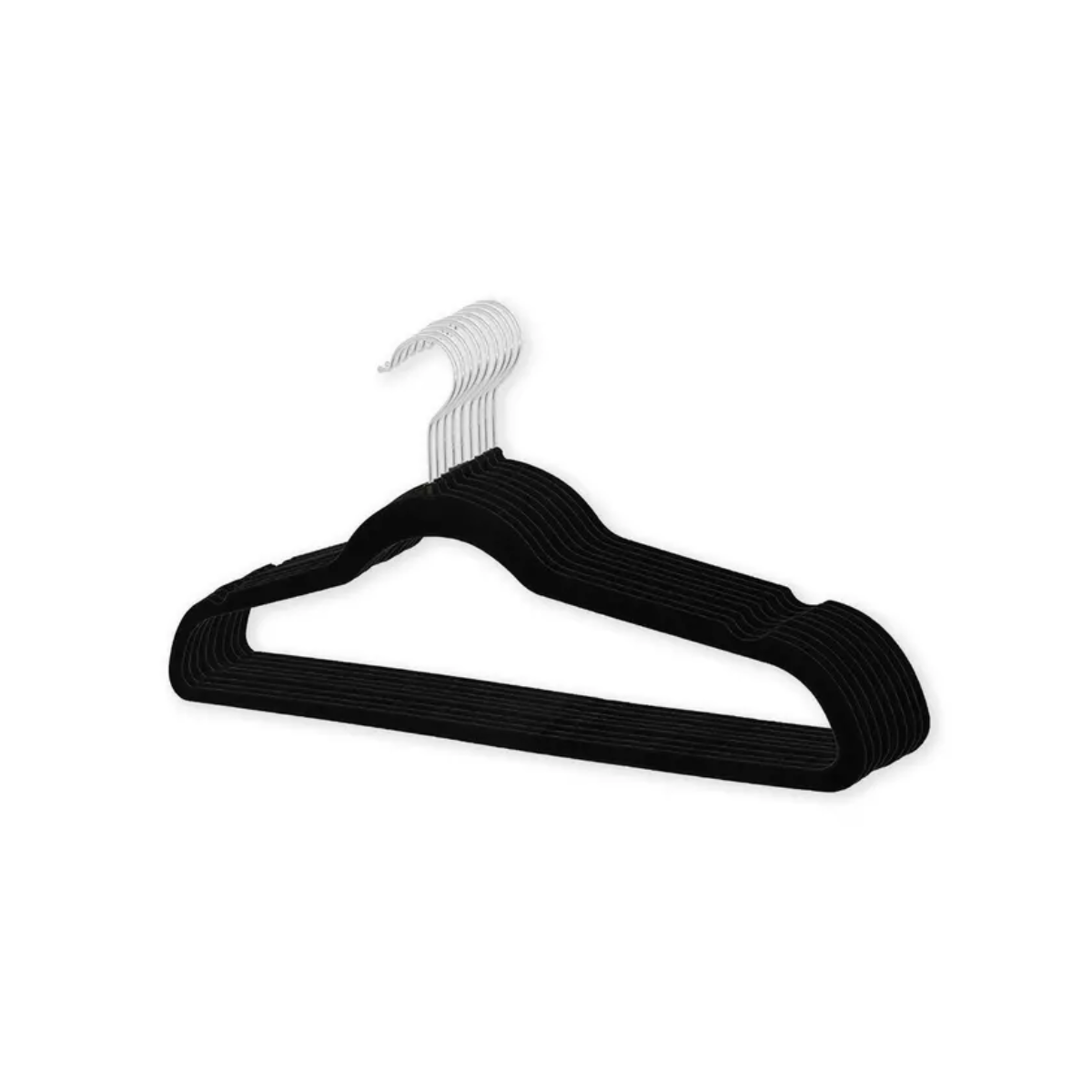 KIT 10 CABIDE ANTI VELUDO PRETO