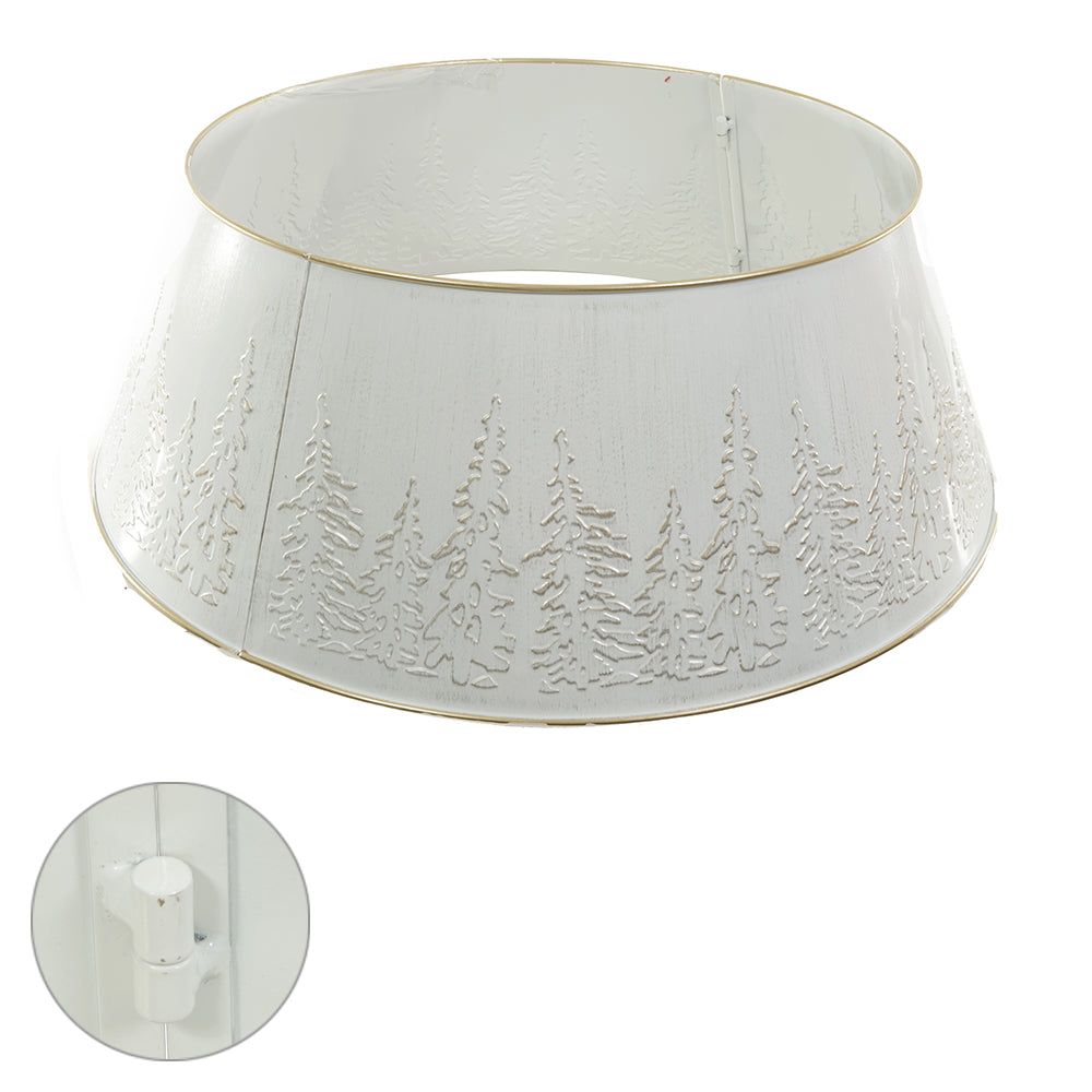 SAIA RIGIDA METAL BRANCO DOURADO