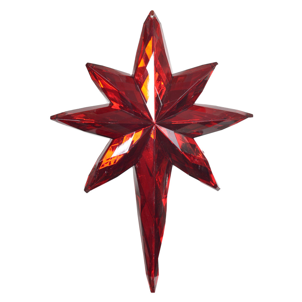 ENFEITE ESTRELA VERMELHO 20,5CM