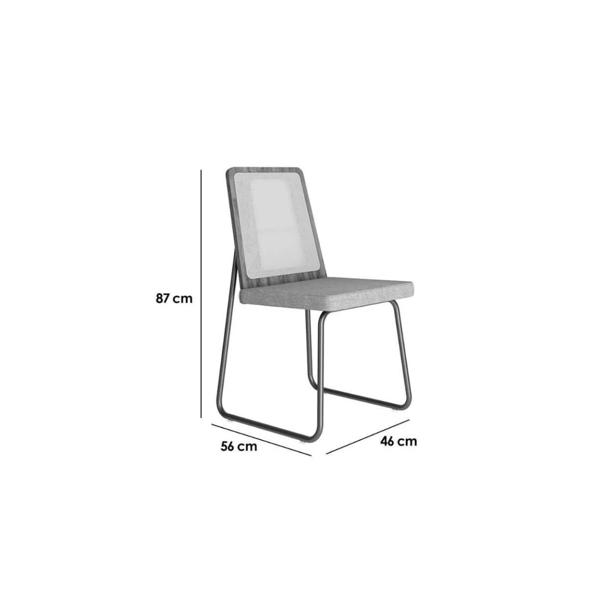CADEIRA WOOD 1751 – GRAFITE E PRETO