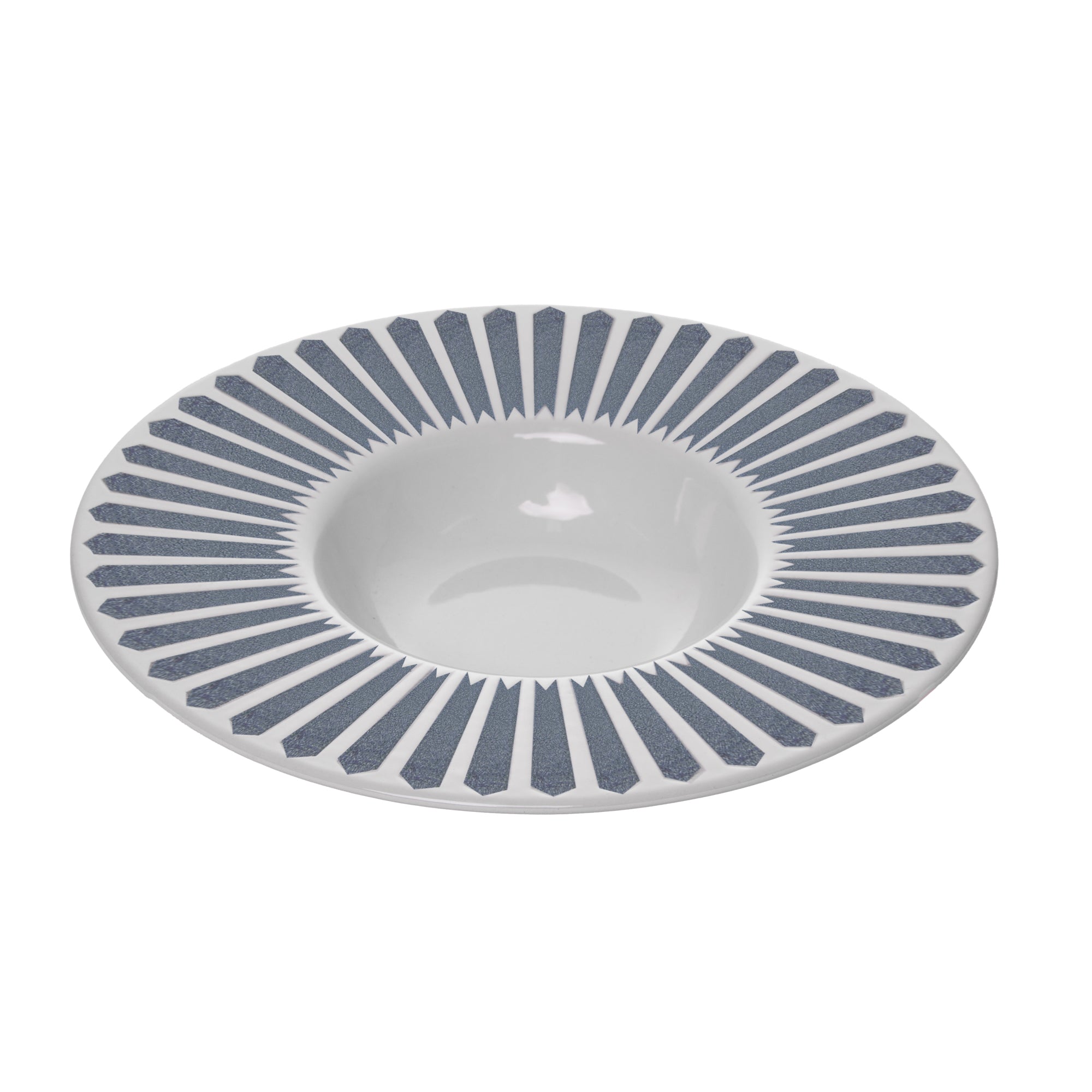 PRATO PARA RISOTO MEDITERRANEO 28CM AZUL CERAMICA