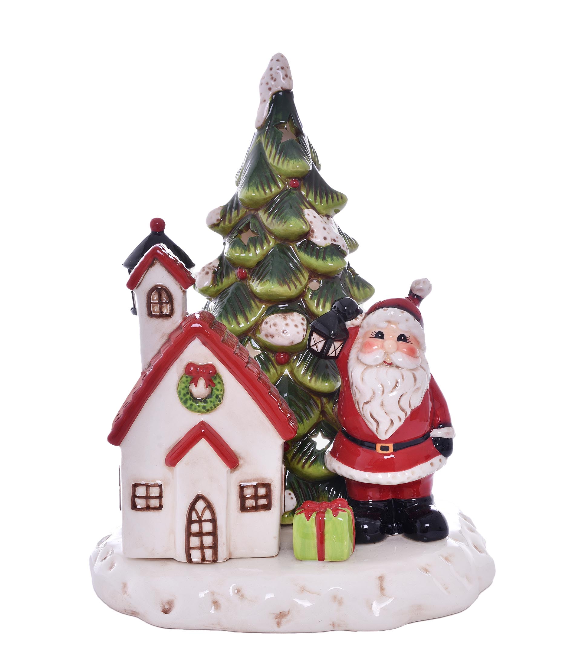 VILA NATALINA COM PAPAI NOEL CERAMICA