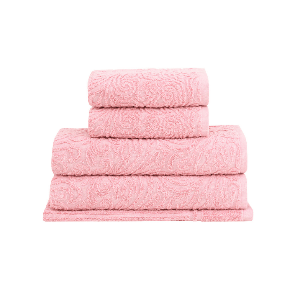 JOGO DE TOALHAS 5 PECAS LIZ ROSA 100% ALGODAO