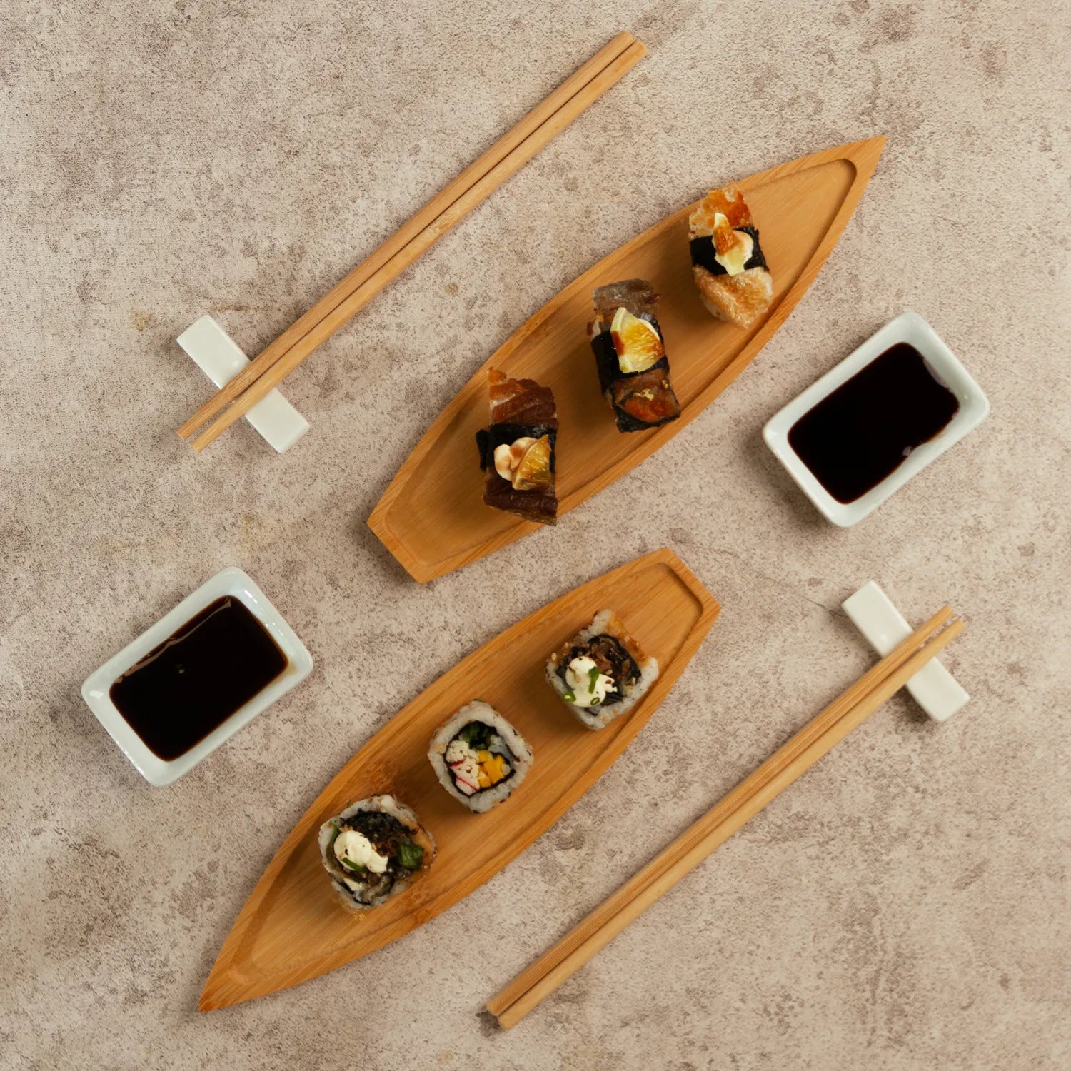 CONJUNTO 8 PEÇAS PARA SUSHI DE BAMBU NAGASAKI