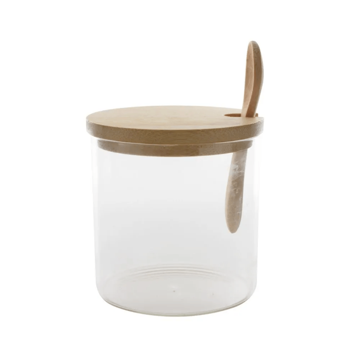 PORTA CONDIMENTOS DE VIDRO COM COLHER 280ML