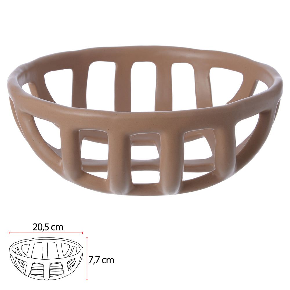 CENTRO DE MESA CERAMICA (BEGE) 7,7cm 20,5