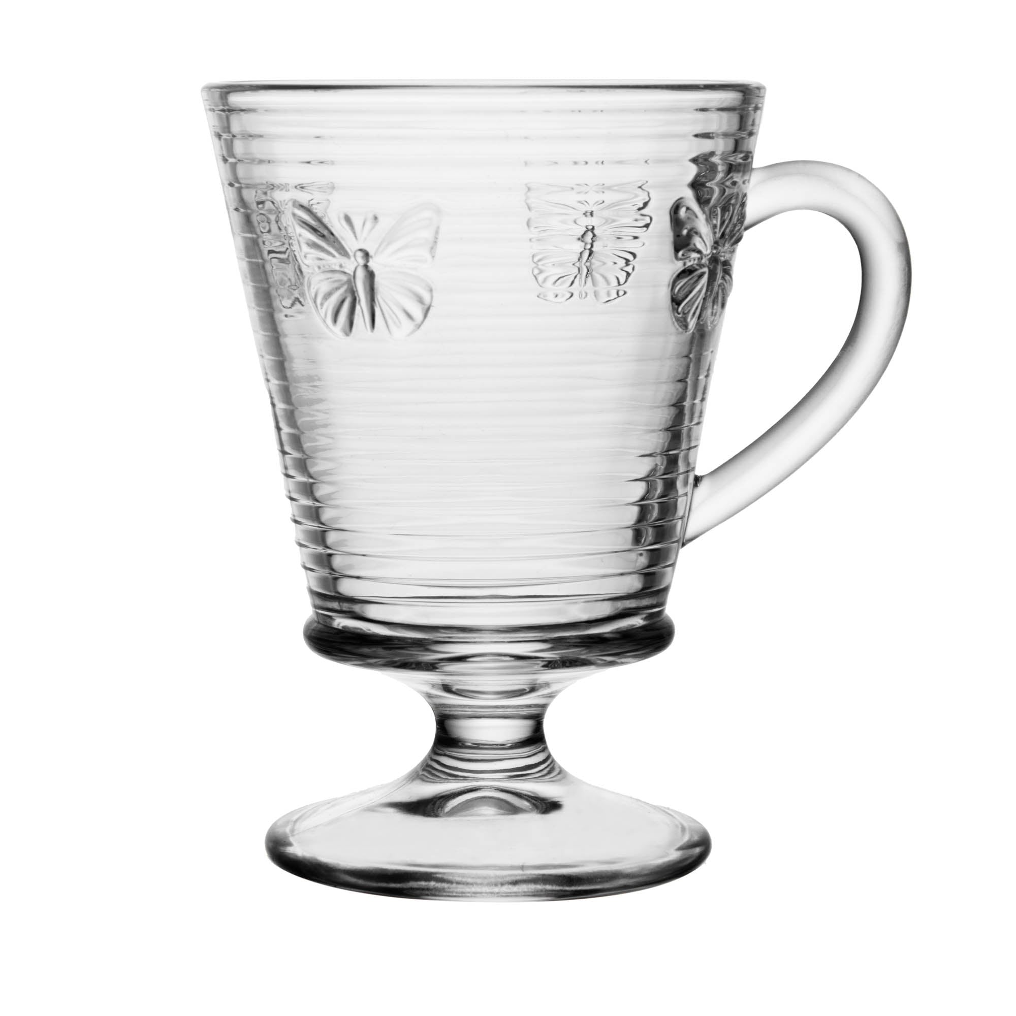 CJ 4 TACAS PARA CAPPUCCINO LINES BUTTERFLY 240ML VIDRO
