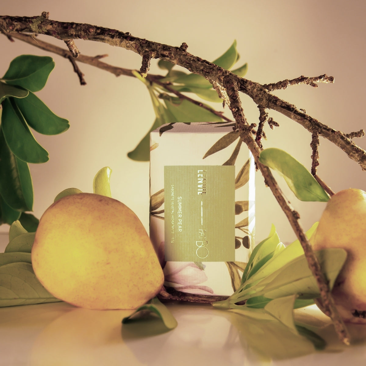 KIT SABONETE VEGETAL EM BARRA LENVIE-PATBO MIX 3 UNIDADES 150G