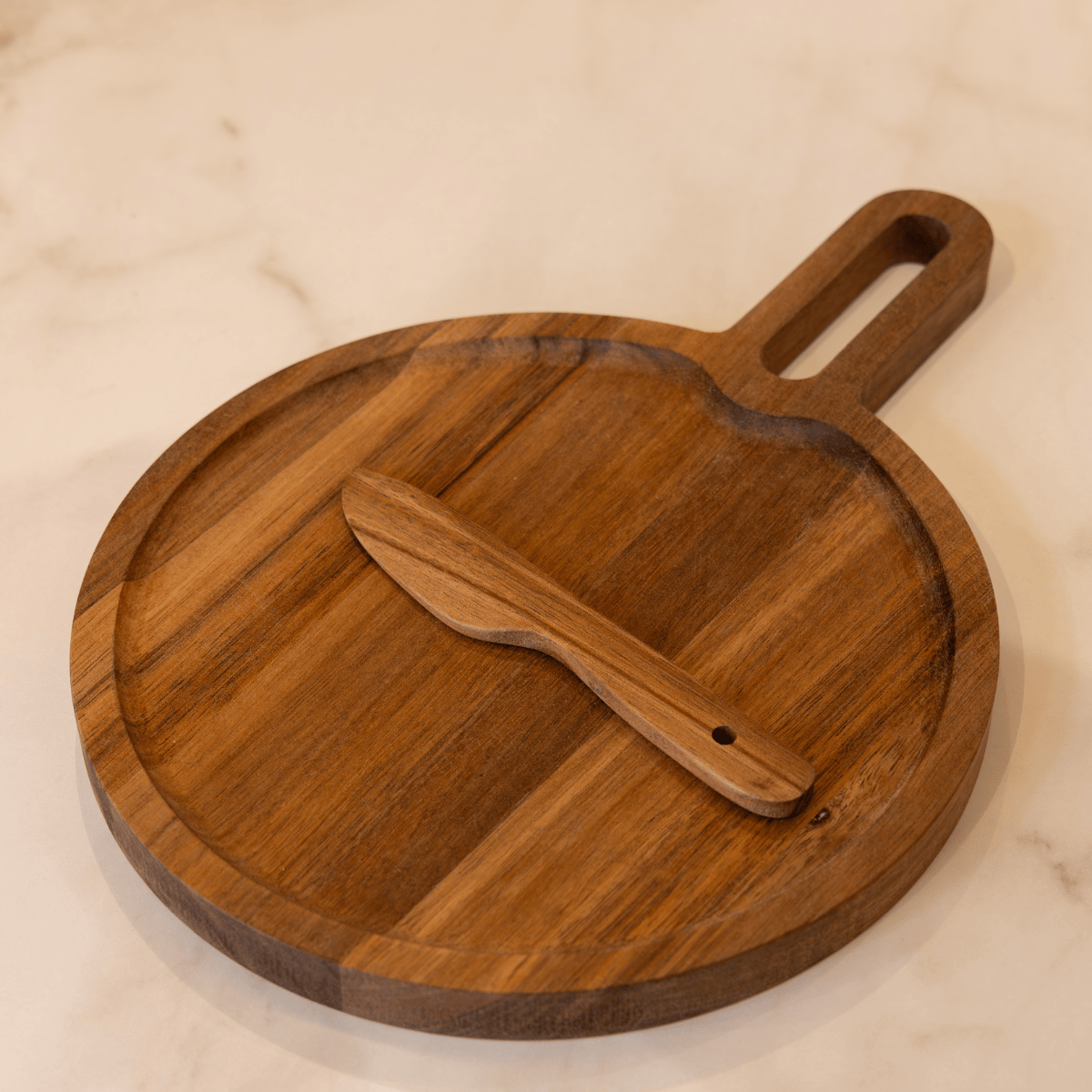 KIT PARA SERVIR LIGNUM MADEIRA ACACIA 2 PEÇAS - 26CM