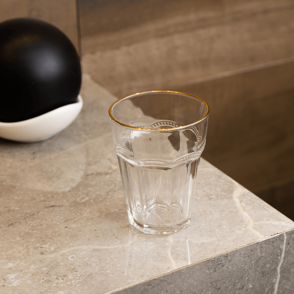 COPO ALTO BELLE EPOQUE COM FIO DE OURO 275ML VIDRO