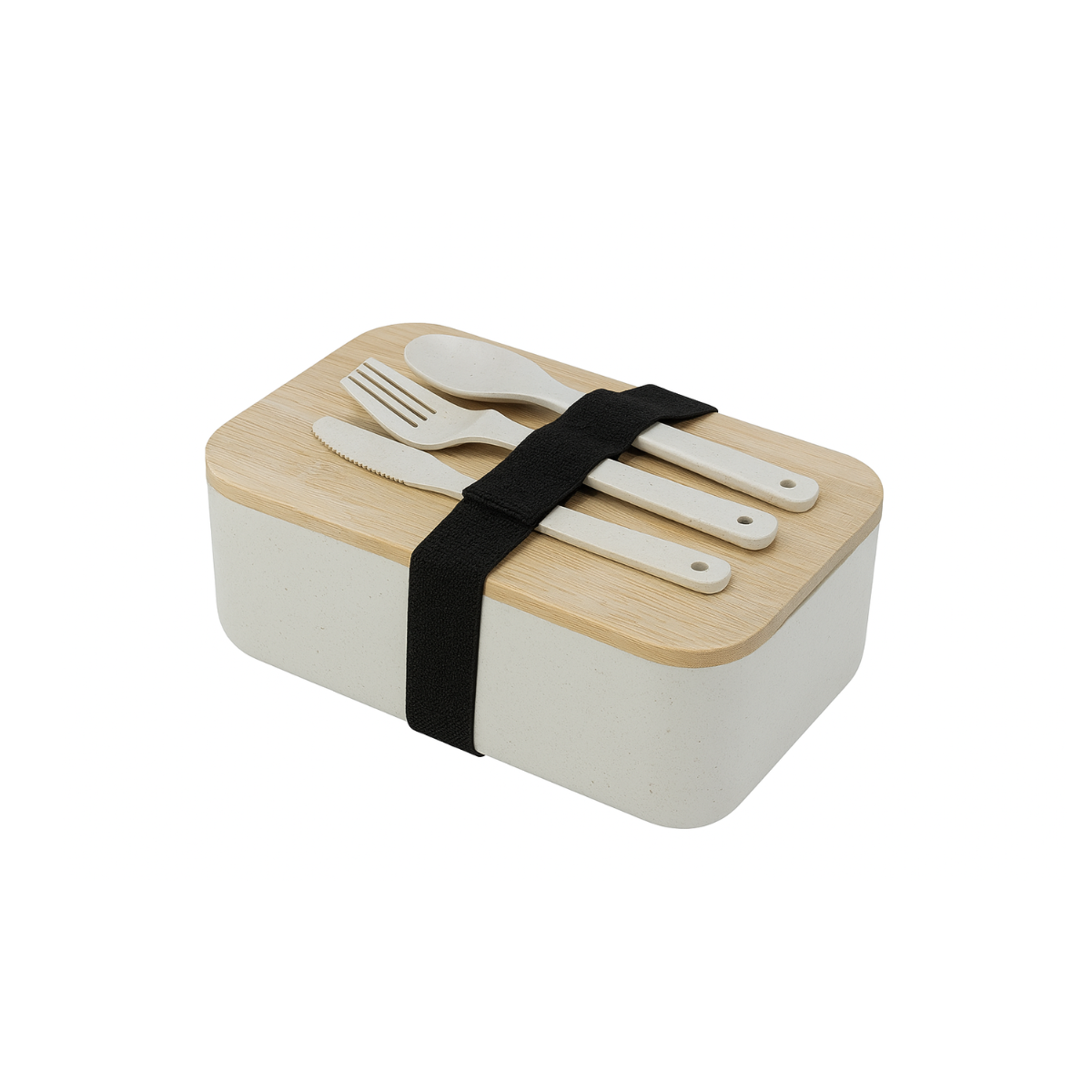 MARMITEIRA COM TALHERES FIBRA DE BAMBU