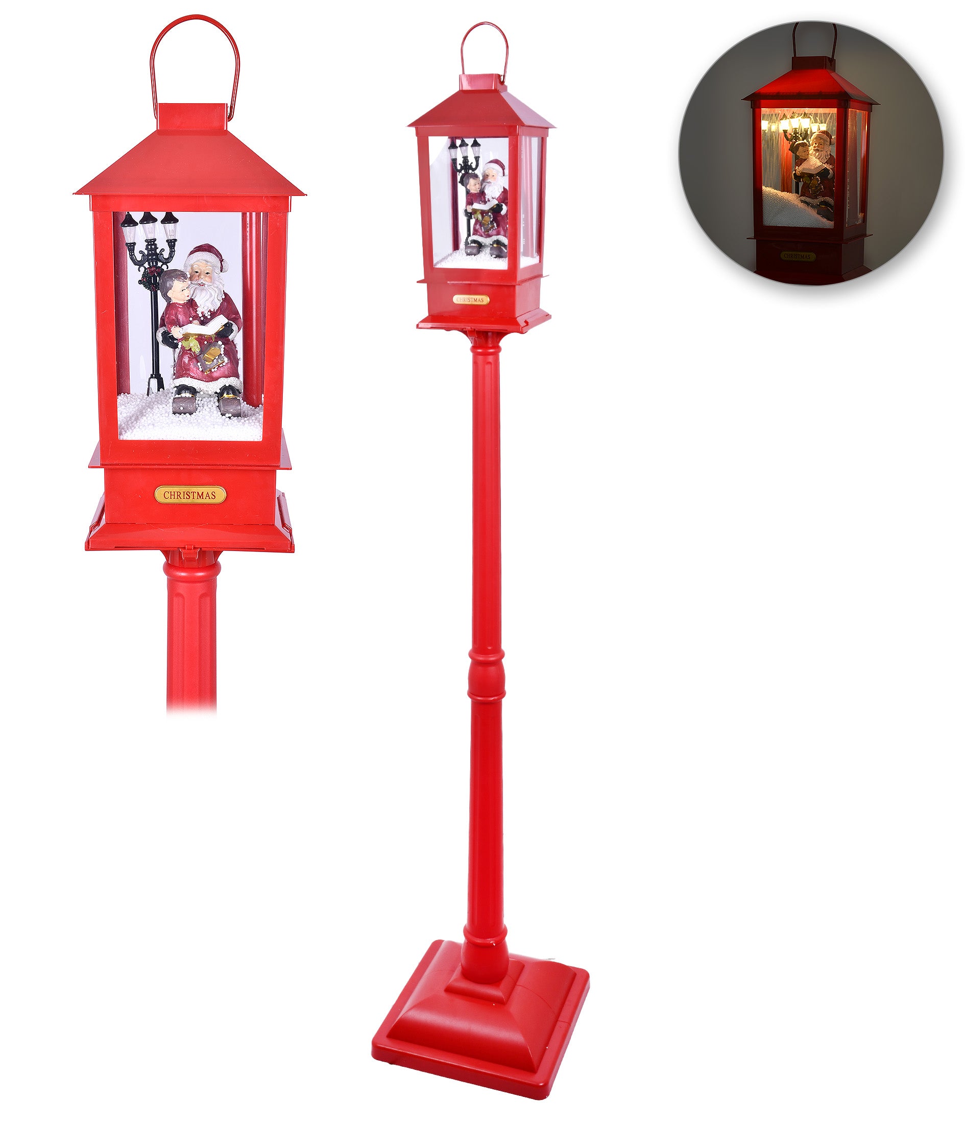 POSTE DE LUZ NATAL VERMELHO - 1,56M