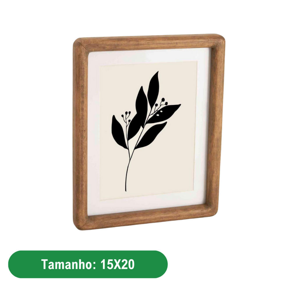 PORTA RETRATO MARROM EM VELUDO 10X15CM