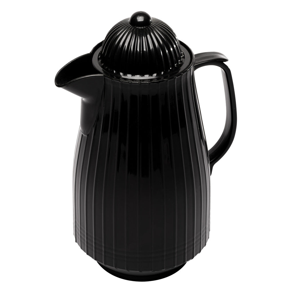 GARRAFA TERMICA DE PLASTICO MINI BAMBU PRETA 400ML