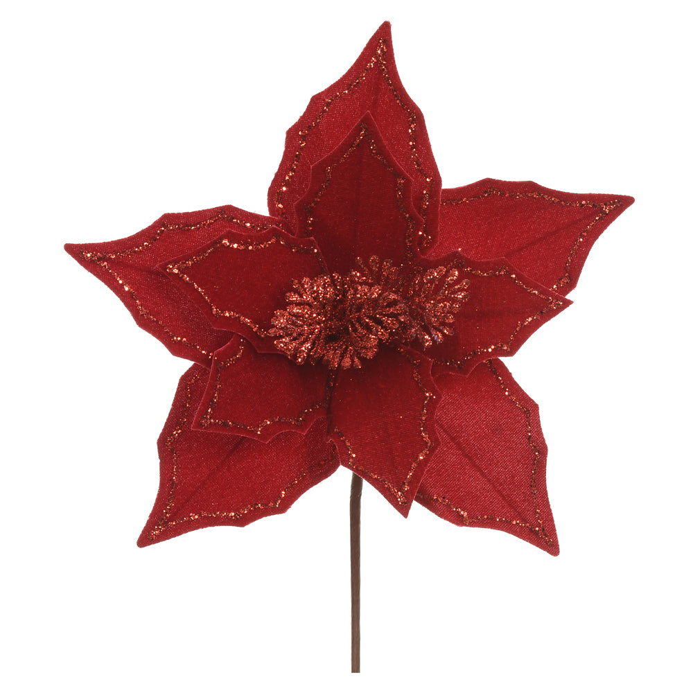 HASTE BICO DE PAPAGAIO AVELUDADO VERMELHO 22CM