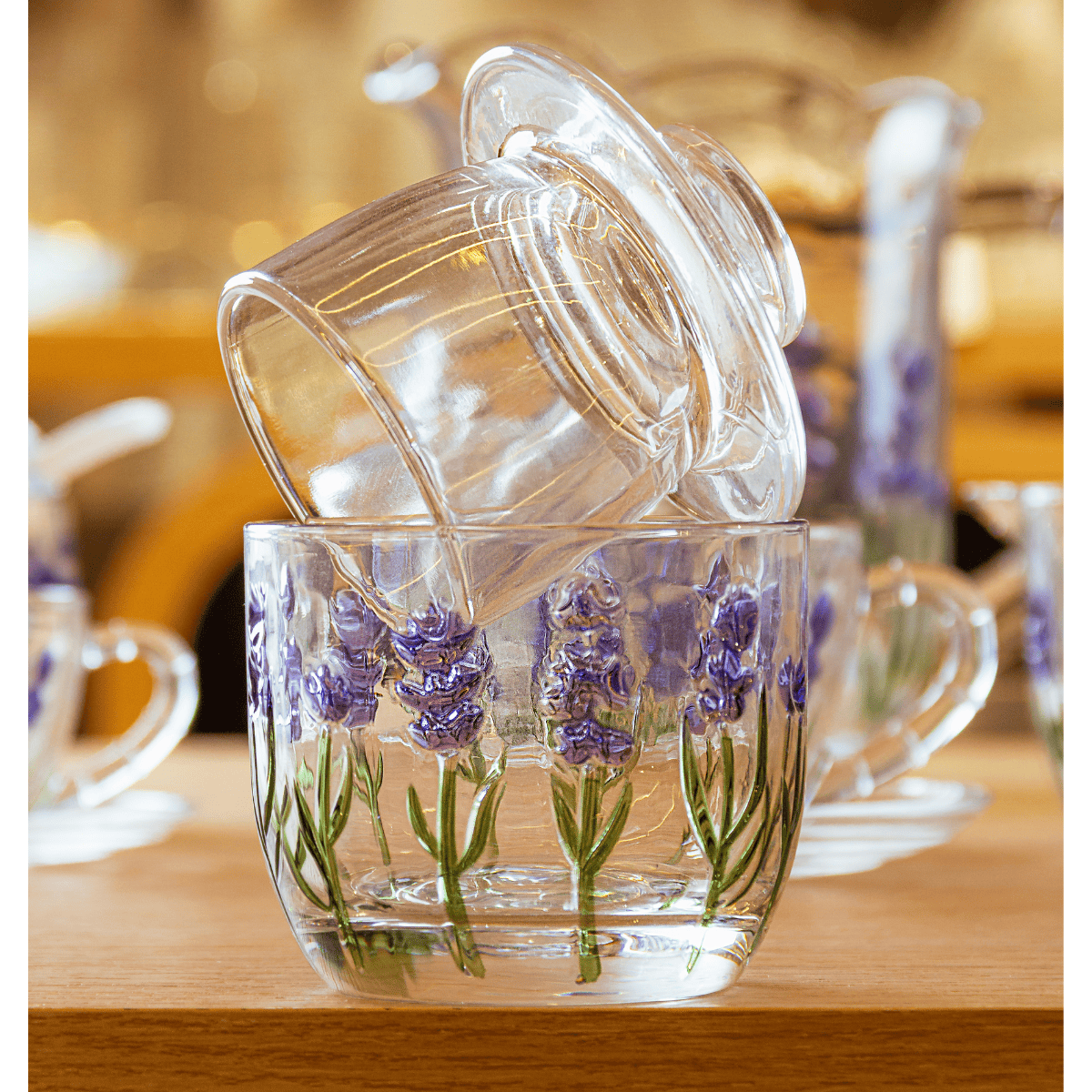 MANTEIGUEIRA FRANCESA LAVANDA HAND PAINTING CRISTAL