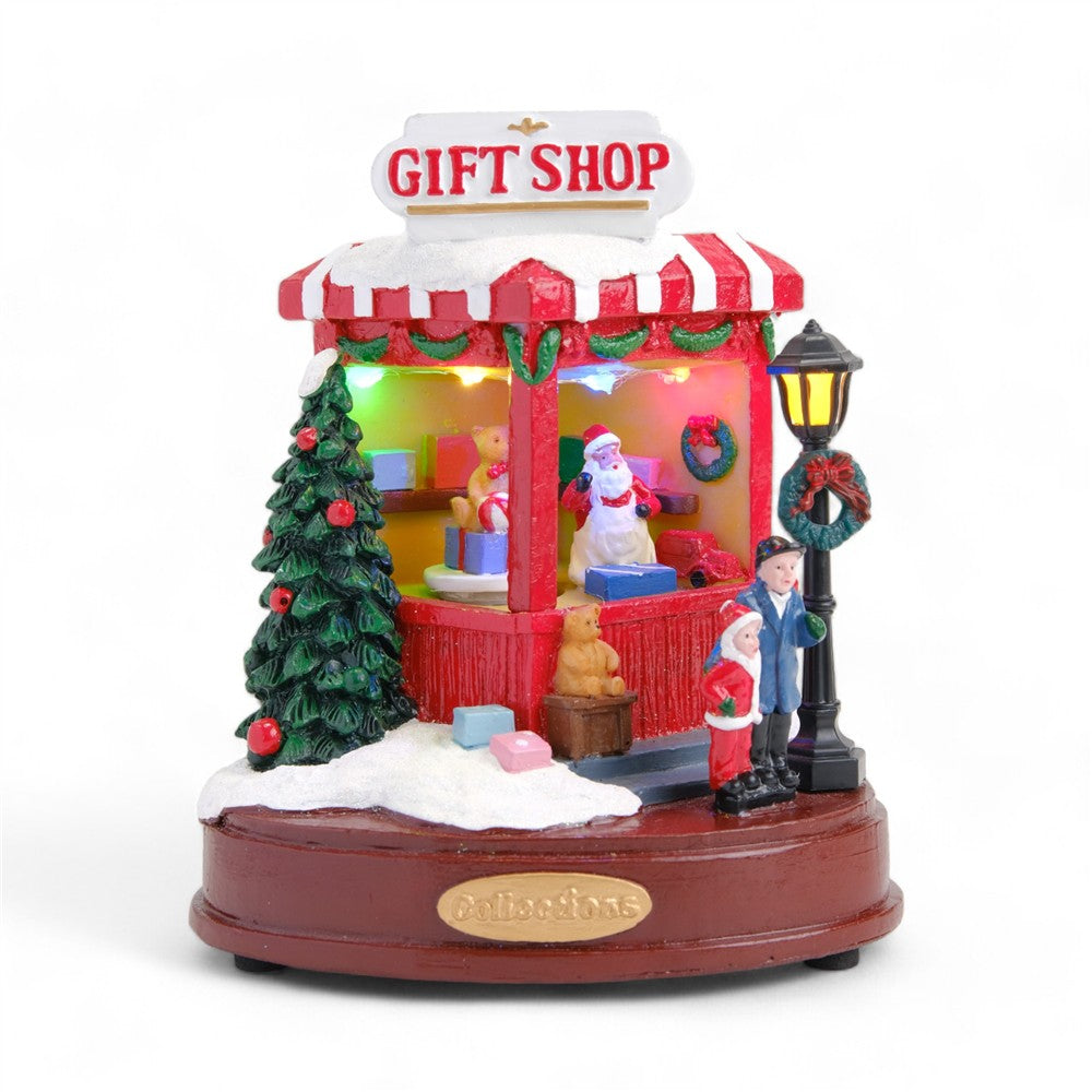 LOJA NATALINA COM LED E MOVIMENTO 16CM