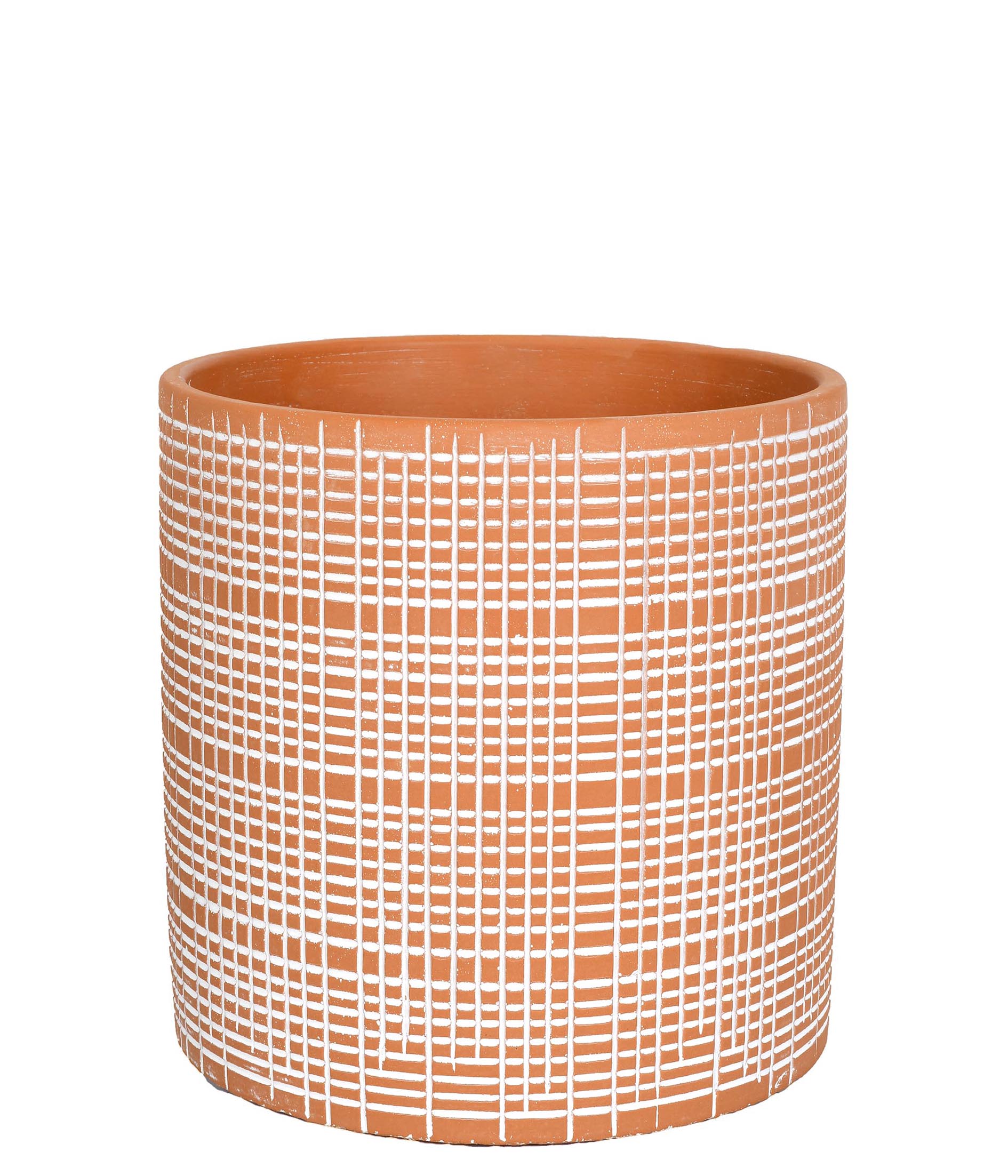CACHEPOT EM CIMENTO CARAMELO 16CM