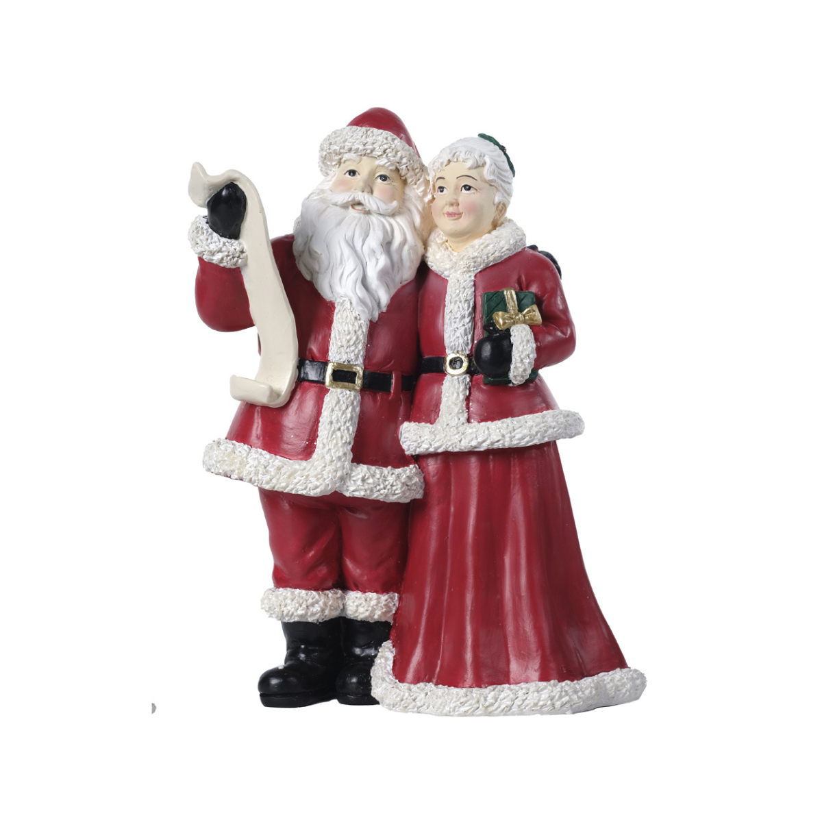 PAPAI E MAMAE NOEL DE RESINA 23,5CM