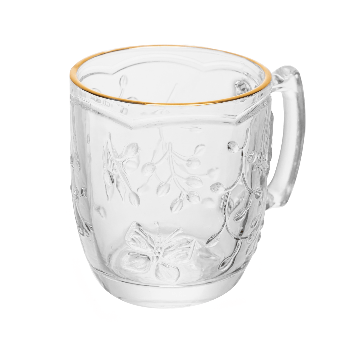 CANECA NEW BUTTERFLY BORDA FIO DE OURO - 200ML