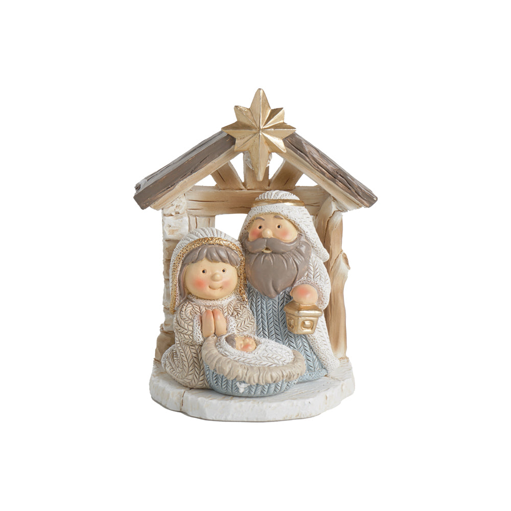 SAGRADA FAMILIA BRANCO/AZUL/MARROM - 10,5CM