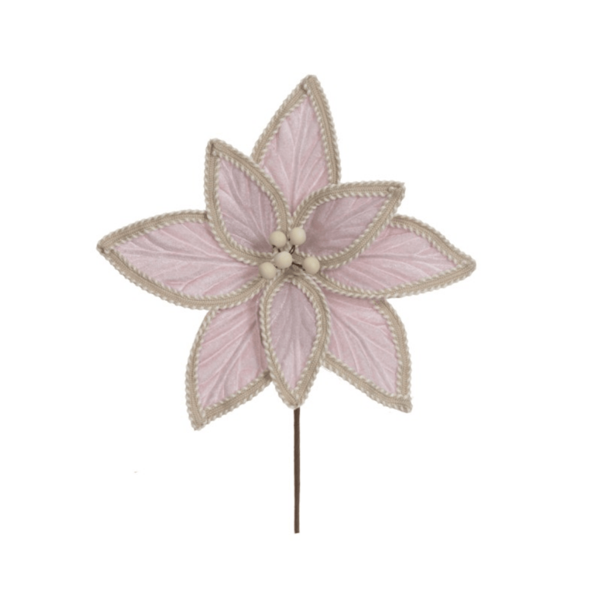 HASTE BICO DE PAPAGAIO AVELUDADO ROSA CLARO - 19CM