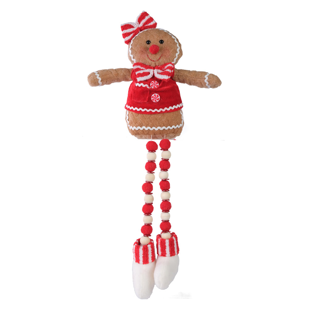 BONECO GINGERBREAD SENTADO 50CM LAÇO