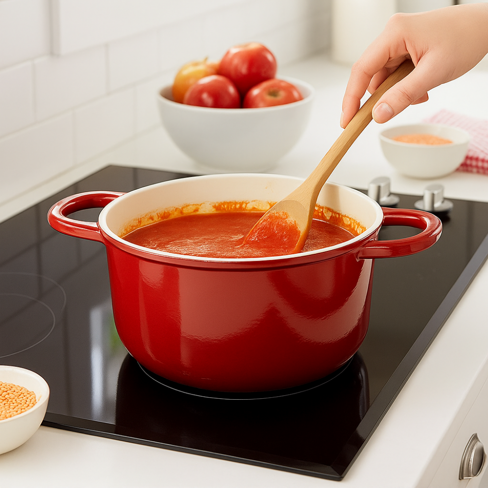 CONJUNTO 3 CAÇAROLAS COM INDUÇÃO AMALFI ROSSO