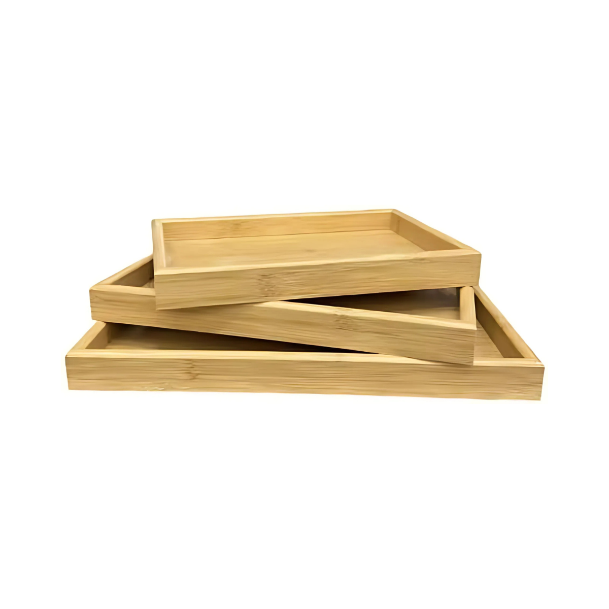 KIT BANDEJA DE BAMBU COM 3 PEÇAS