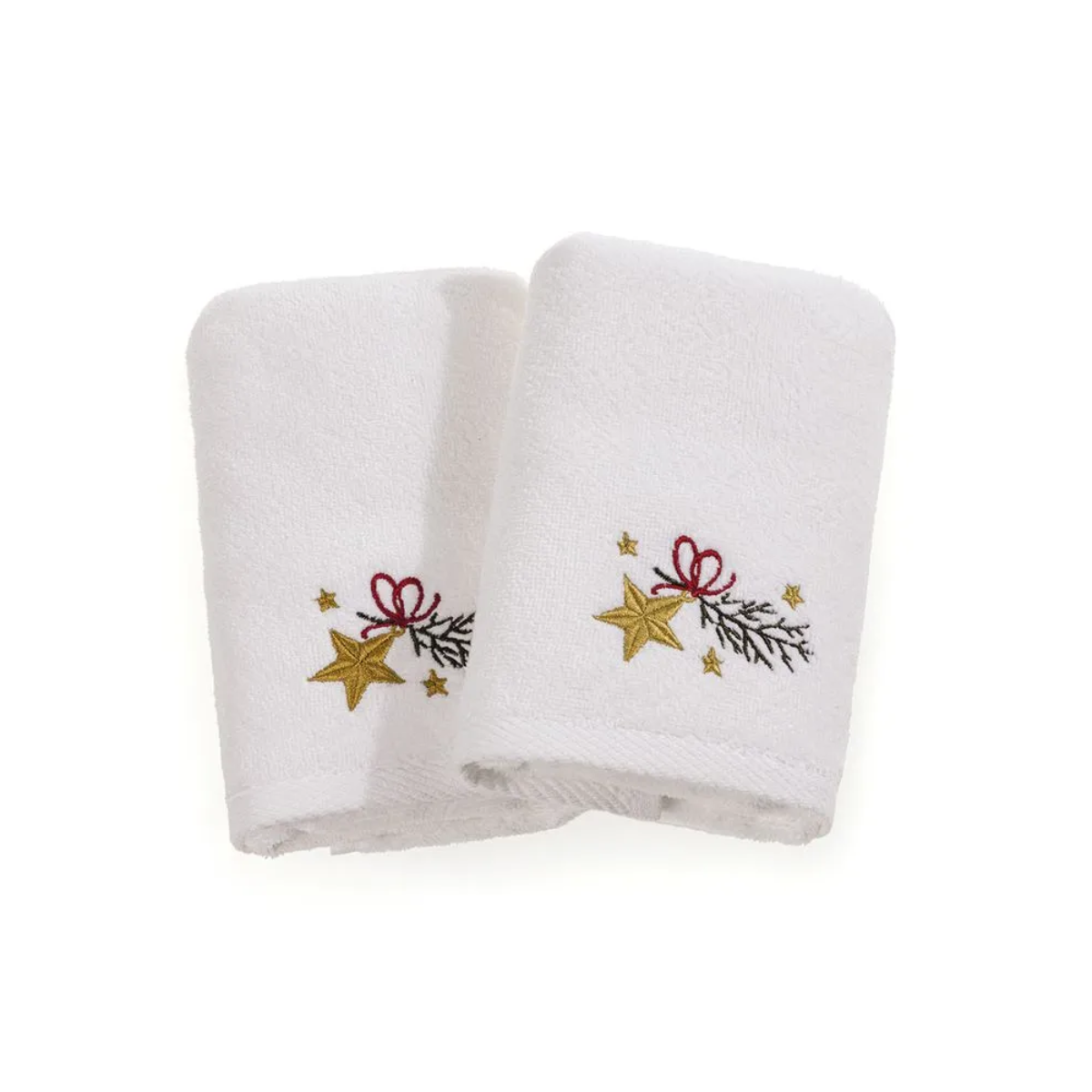 JOGO DE LAVABO ESTRELA GUIA 2 PEÇAS BRANCO - 30CM X 50CM
