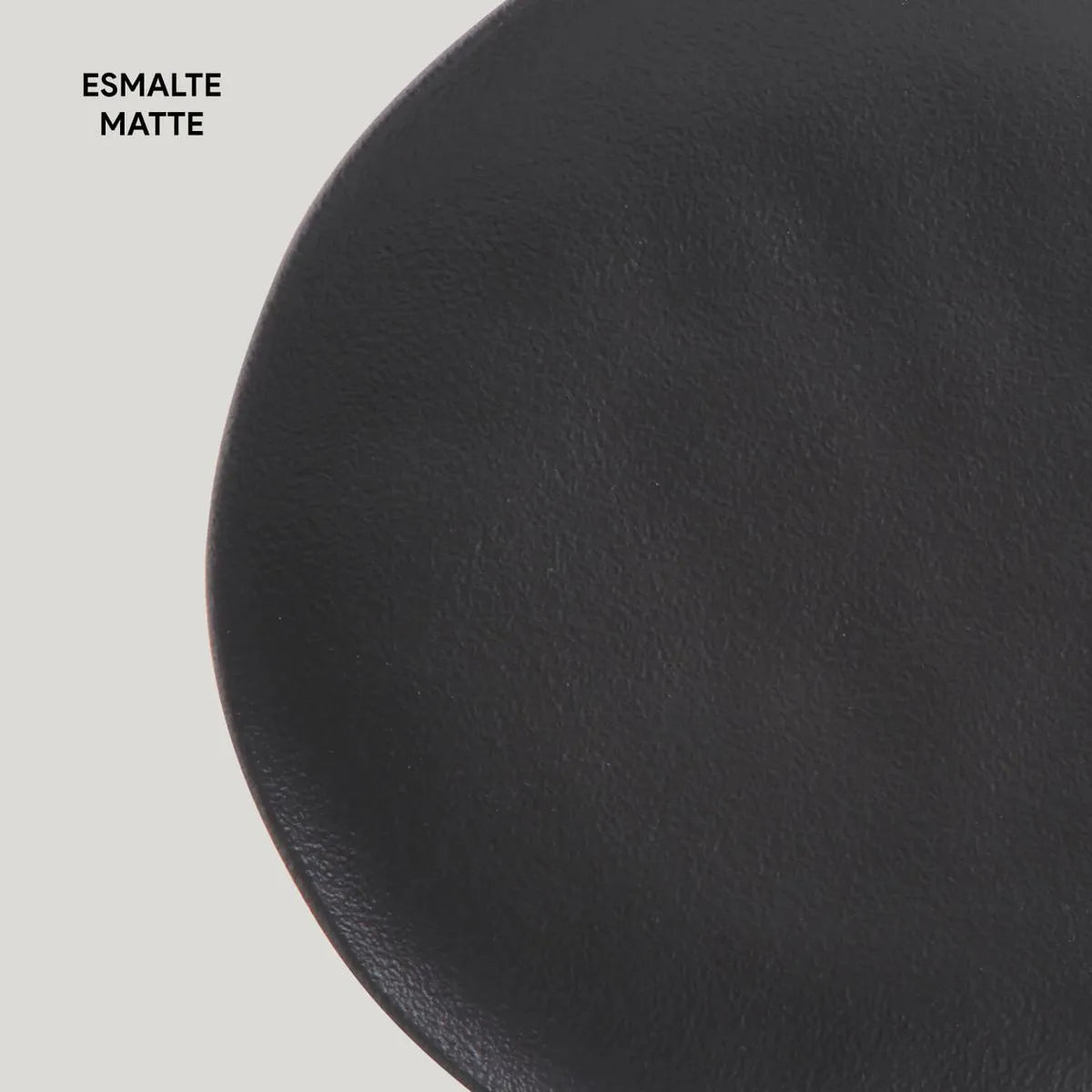 PRATOS RASO ORGÂNICO PRETO MATTE