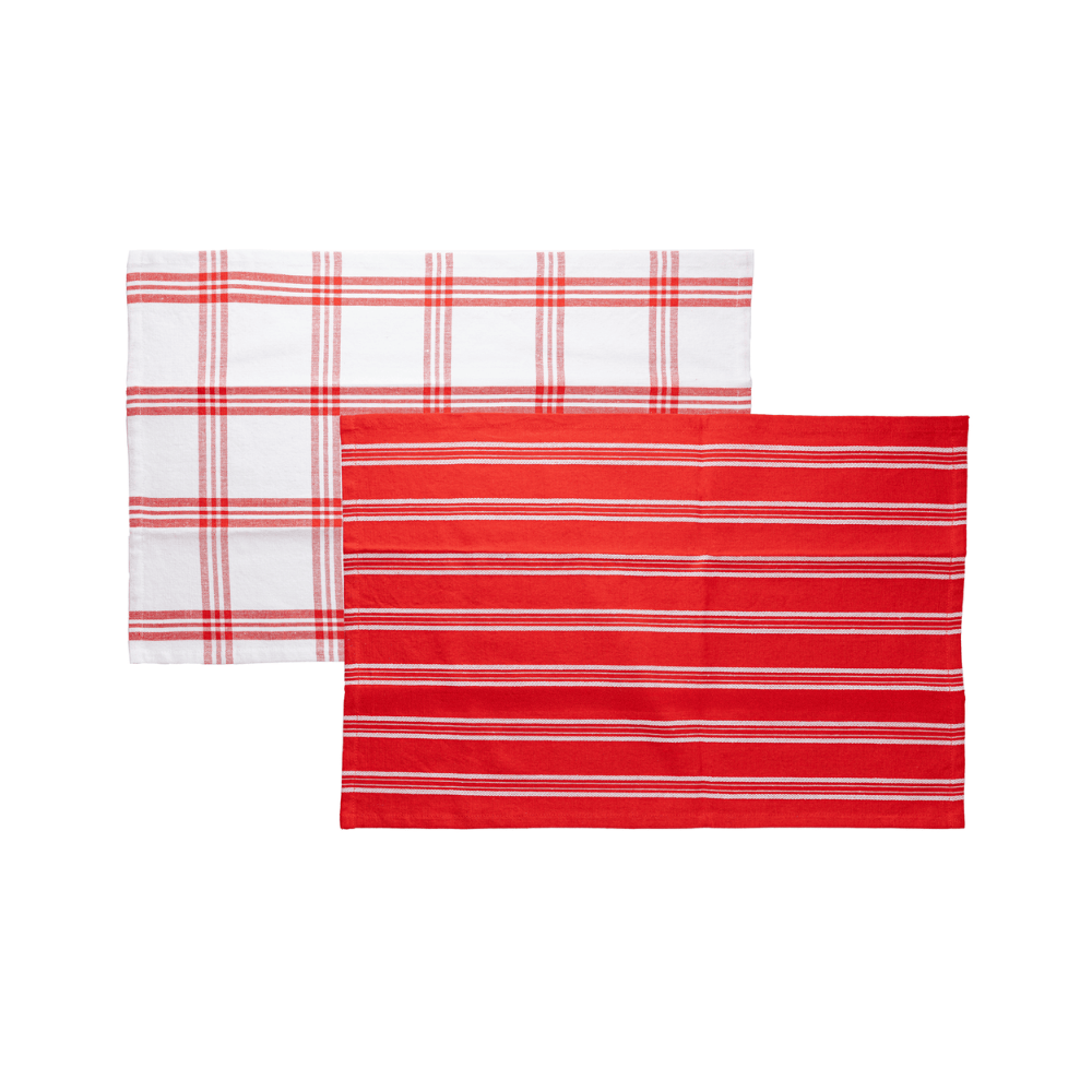 CONJUNTO DE 2 PANOS DE PRATO VERONA VERMELHO – 60CM X 40CM