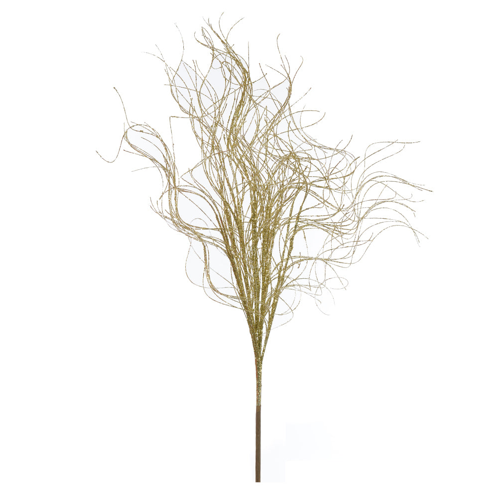 HASTE GRASS NATAL DOURADO COM GLITTER 49CM