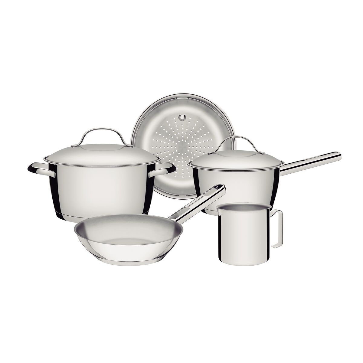 JOGO DE PANELAS AÇO INOX COM 5 PCS ALLEGRA