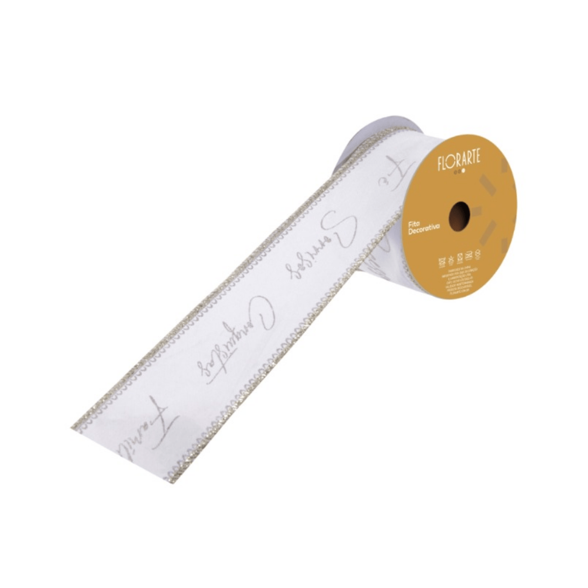 FITA ARMADA LINHO COM COSTURA BRANCO - 9,14M
