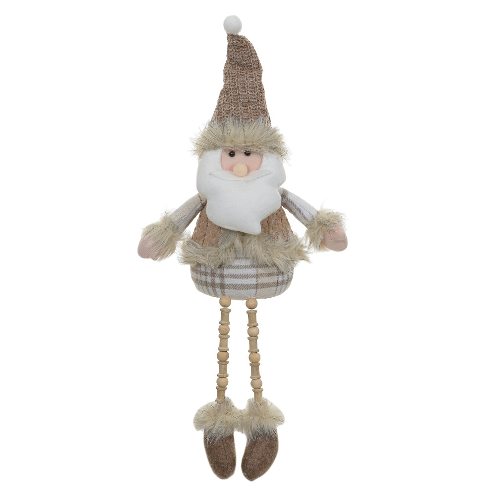 PAPAI NOEL SENTADO 40CM BEGE