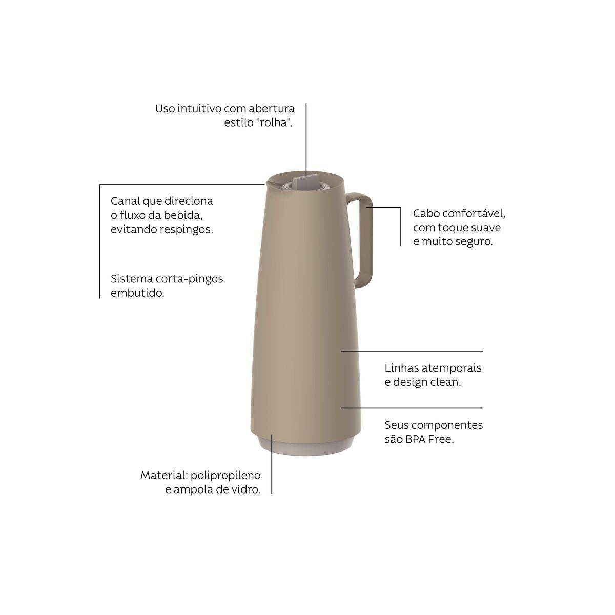 BULE TERMICO 1,0L BEGE EXATA