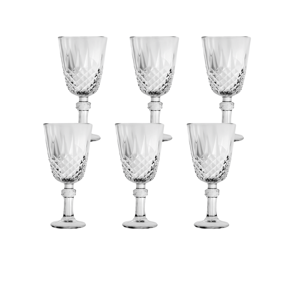 CONJUNTO 6 TACA VINHO DE VIDRO BELIZE - 200 ML