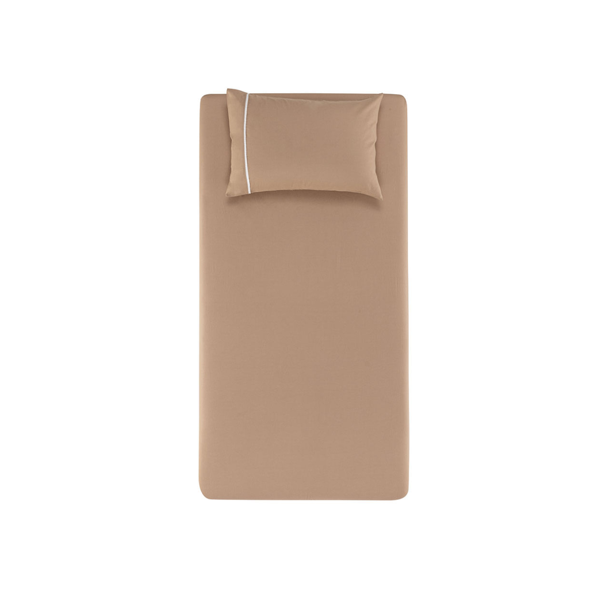 JOGO DE CAMA SOLTEIRO NOAH MARROM BRANCO 2 PEÇAS - 1,00M X 2,00M