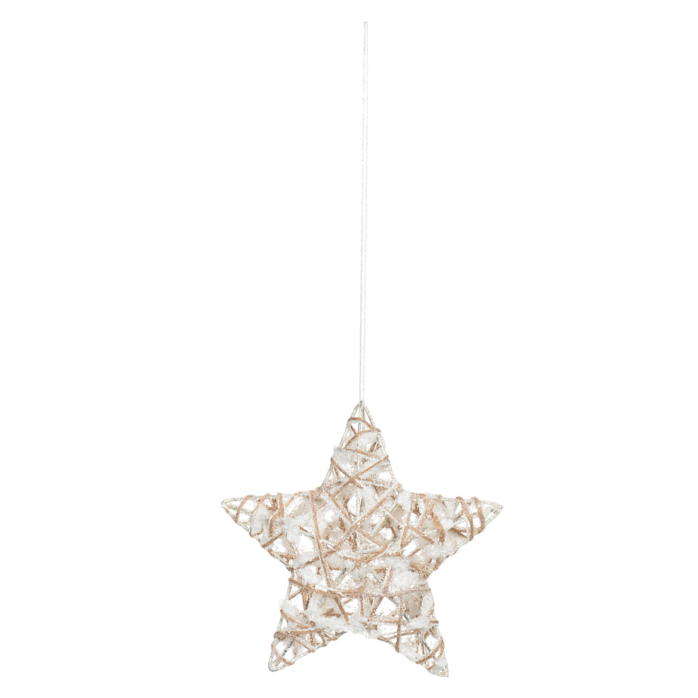 ESTRELA DE ENFEITE 10CM BEGE