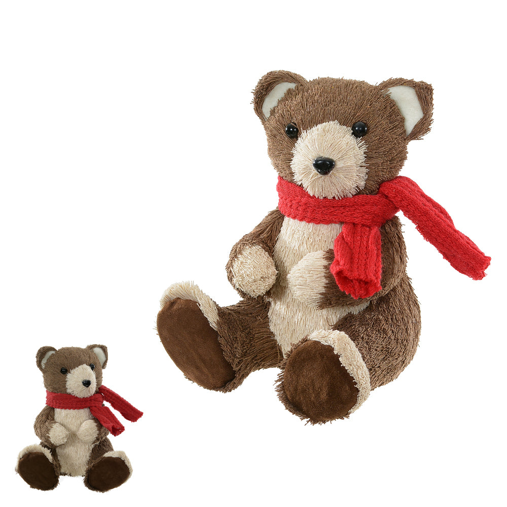 URSO DE NATAL SENTADO SISAL 19CM
