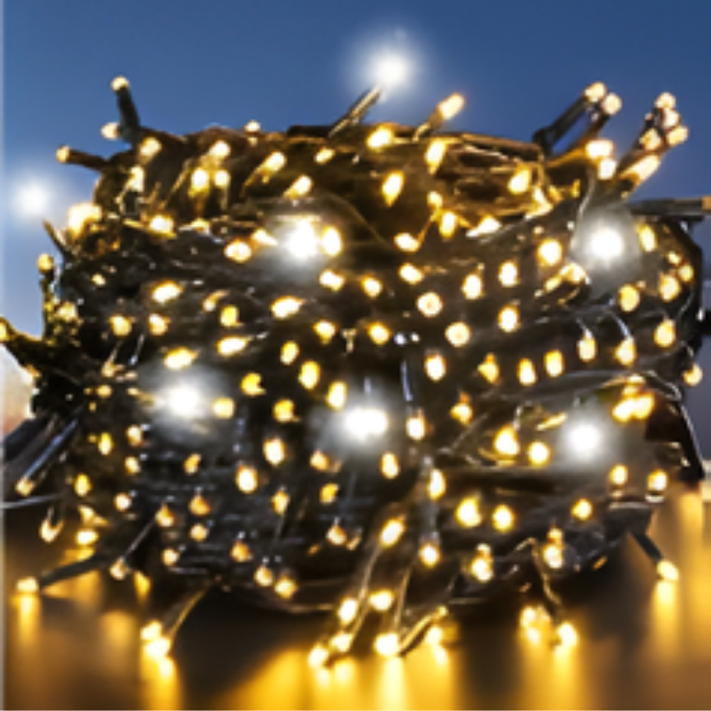 PISCA STROBO 100 LEDS BRANCO QUENTE/FRIO 220V - 9M