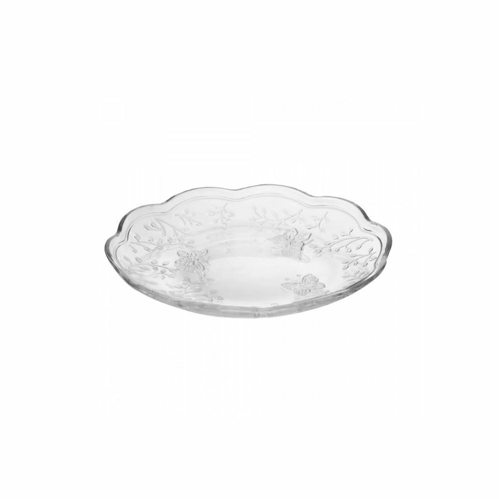 PRATO PARA SOBREMESA NEW BUTTERFLY 20CM CRISTAL ECOLÓGICO