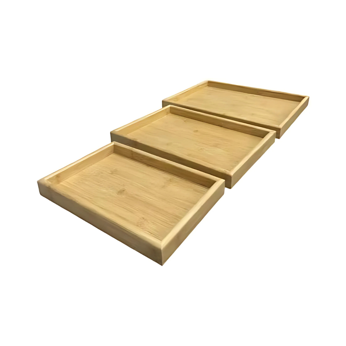 KIT BANDEJA DE BAMBU COM 3 PEÇAS