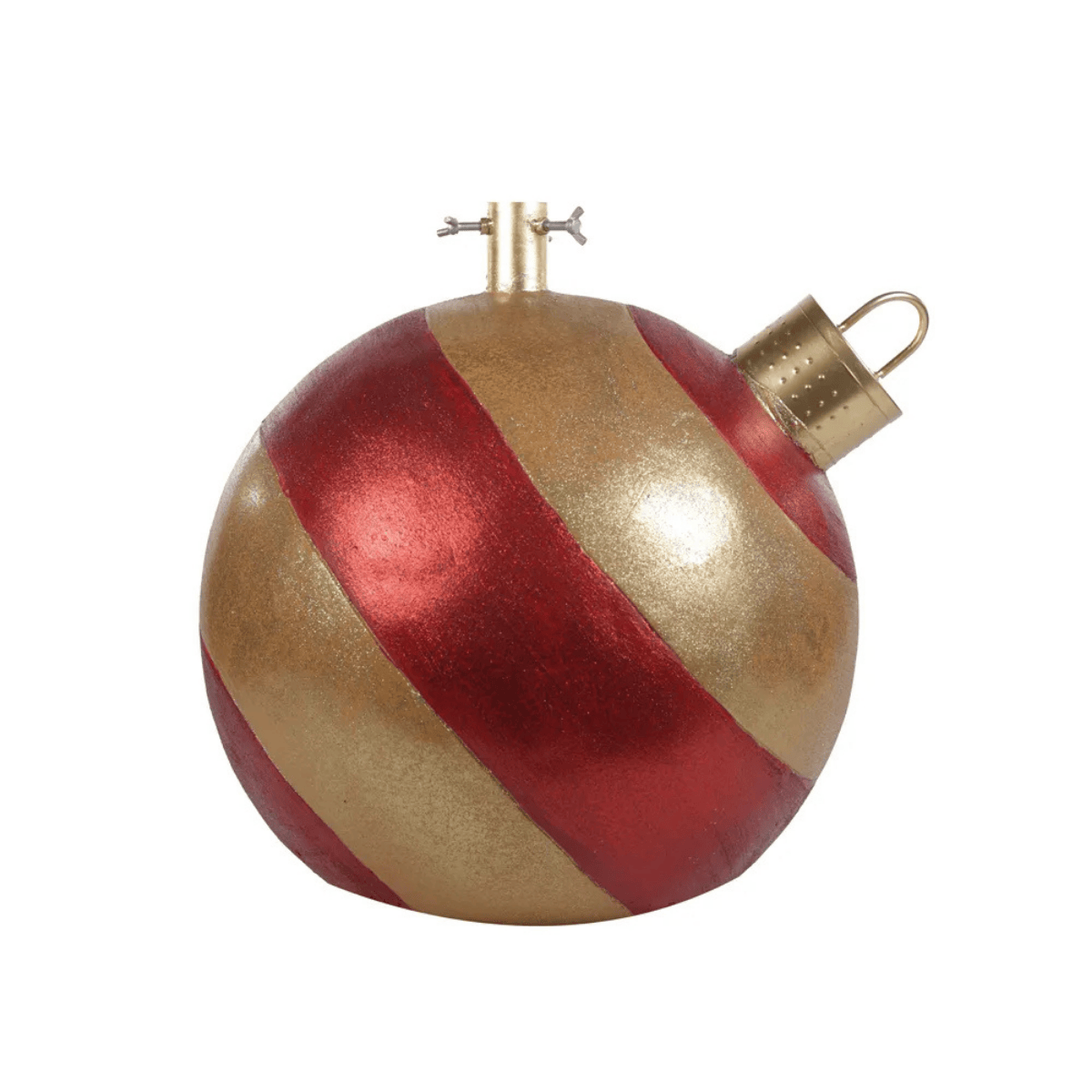 BASE ARVORE BOLA DE NATAL VERMELHA DOURADO - 43CM